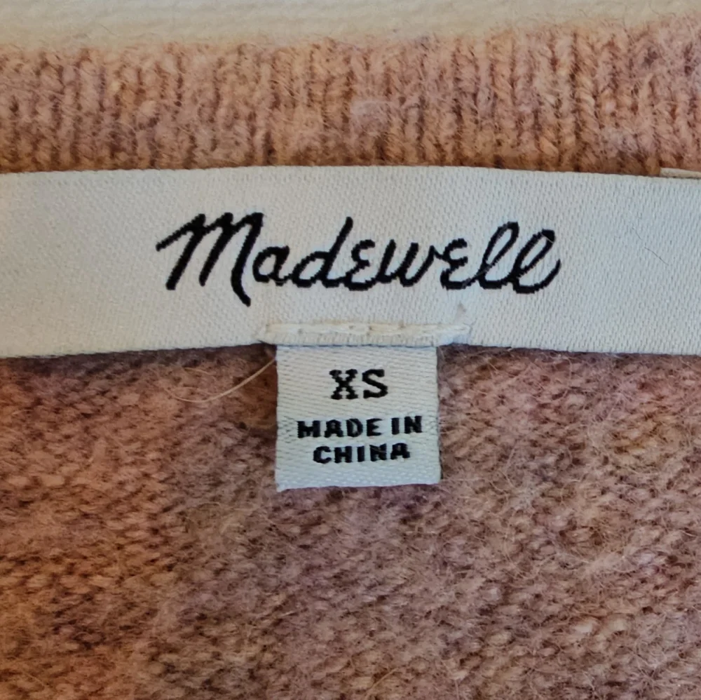 Madewell Pink Merino‎ Wool Aplaca Blend Open Cardiagan Size XS